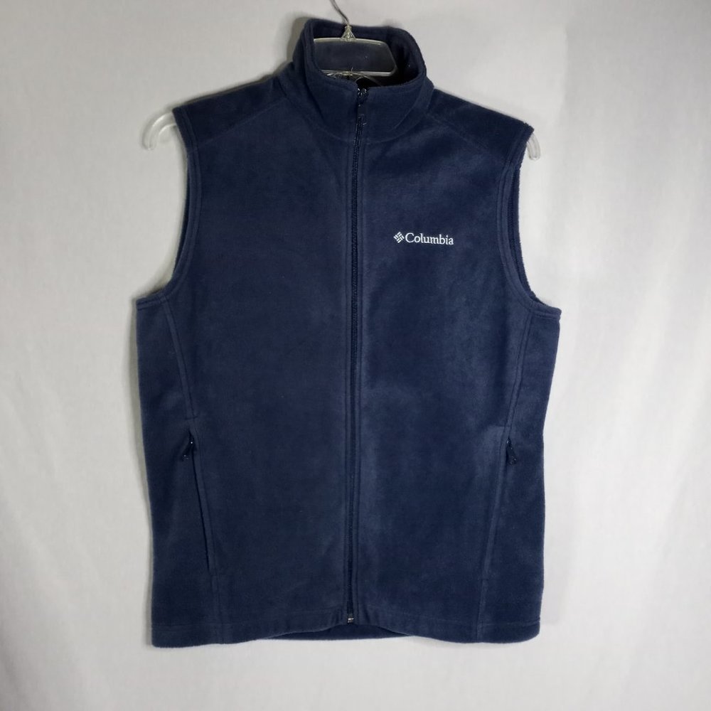 Columbia Men's Blue Sleeveless Outdoor Sports Fleece Vest Size SM